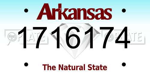 1716174 Arkansas License Plate