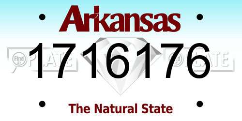 1716176 Arkansas License Plate