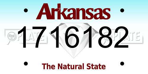 1716182 Arkansas License Plate