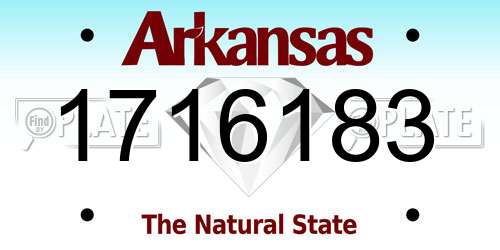 1716183 Arkansas License Plate