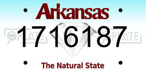 1716187 Arkansas License Plate