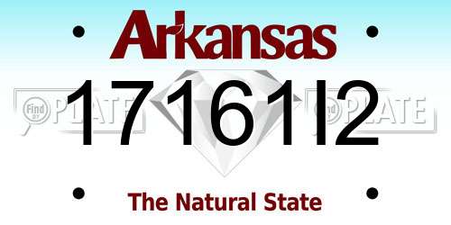 17161I2 Arkansas License Plate