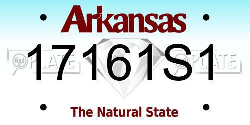 17161S1 Arkansas License Plate