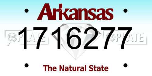 1716277 Arkansas License Plate