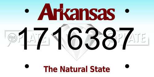 1716387 Arkansas License Plate