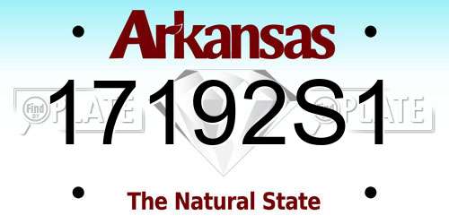 17192S1 Arkansas License Plate