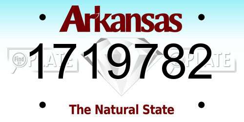 1719782 Arkansas License Plate
