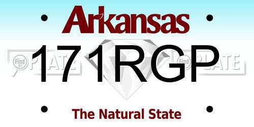 171RGP Arkansas License Plate