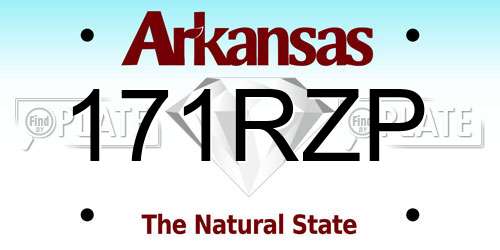 171RZP Arkansas License Plate