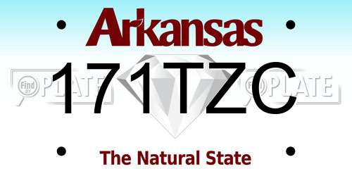 171TZC Arkansas License Plate
