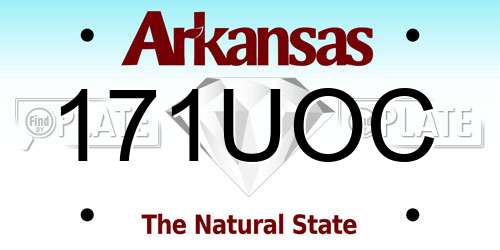 171UOC Arkansas License Plate
