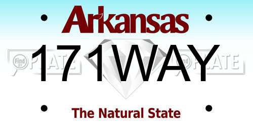 171WAY Arkansas License Plate