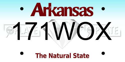 171WOX Arkansas License Plate