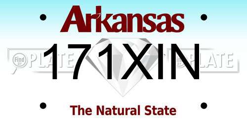 171XIN Arkansas License Plate