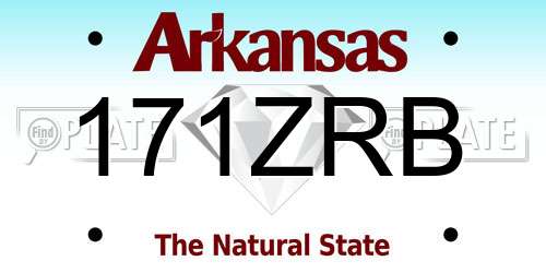 171ZRB Arkansas License Plate