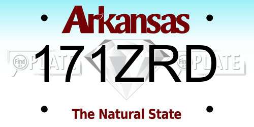 171ZRD Arkansas License Plate