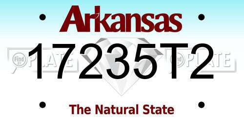 17235T2 Arkansas License Plate