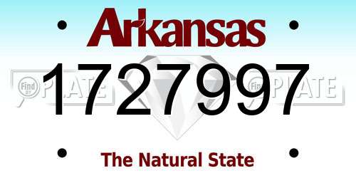 1727997 Arkansas License Plate