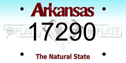 17290 Arkansas License Plate