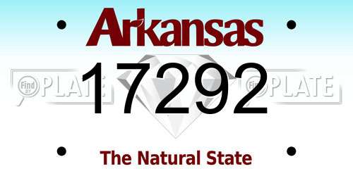 17292 Arkansas License Plate