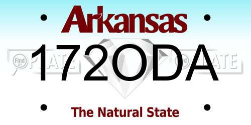 172ODA Arkansas License Plate