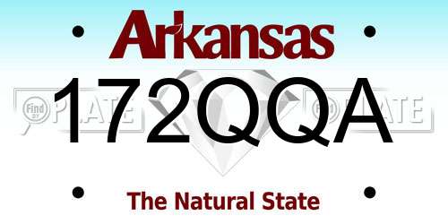 172QQA Arkansas License Plate