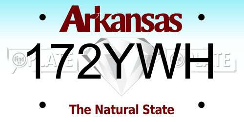 172YWH Arkansas License Plate