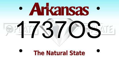 1737OS Arkansas License Plate