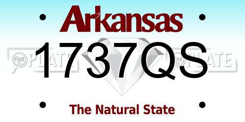 1737QS Arkansas License Plate