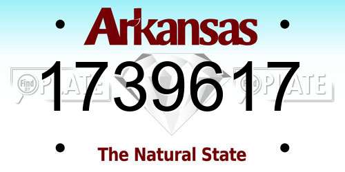 1739617 Arkansas License Plate