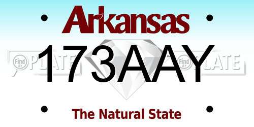 173AAY Arkansas License Plate