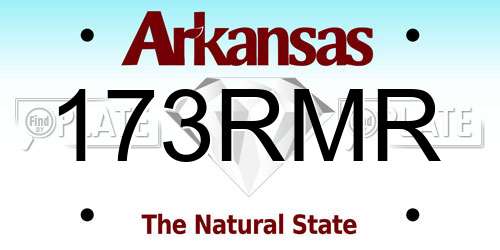 173RMR Arkansas License Plate