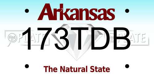 173TDB Arkansas License Plate