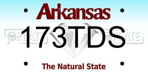 173TDS Arkansas License Plate
