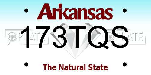173TQS Arkansas License Plate