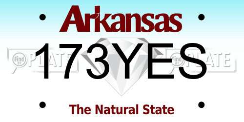 173YES Arkansas License Plate
