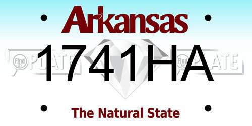 1741HA Arkansas License Plate