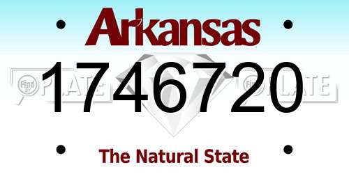 1746720 Arkansas License Plate