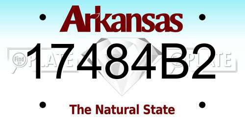 17484B2 Arkansas License Plate