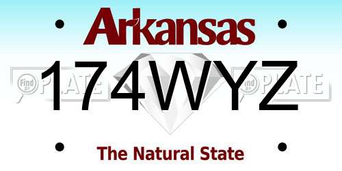 174WYZ Arkansas License Plate
