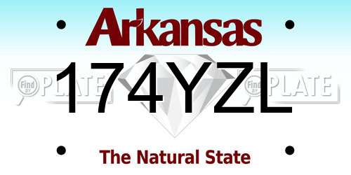 174YZL Arkansas License Plate