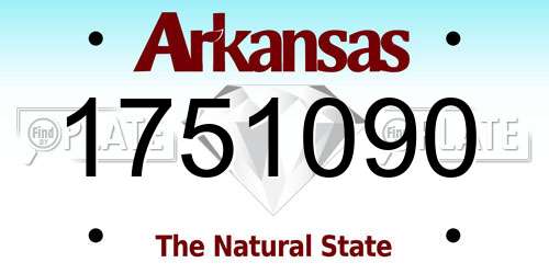 1751090 Arkansas License Plate