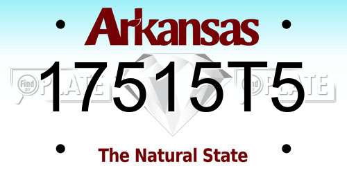 17515T5 Arkansas License Plate