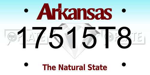 17515T8 Arkansas License Plate