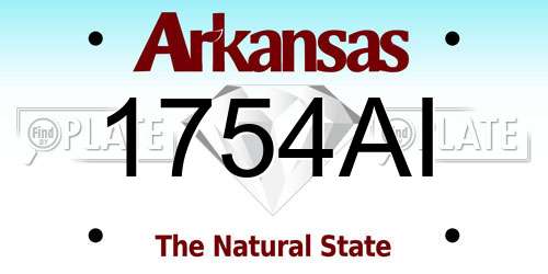 1754AI Arkansas License Plate
