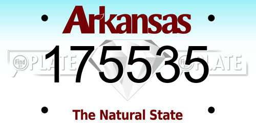 175535 Arkansas License Plate