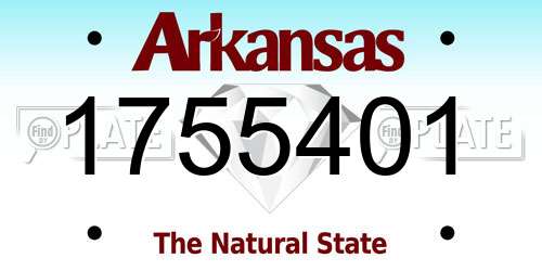 1755401 Arkansas License Plate