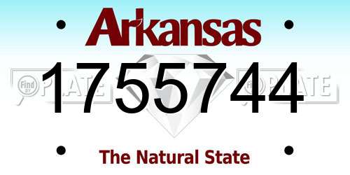 1755744 Arkansas License Plate