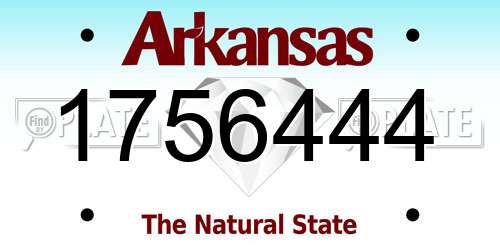 1756444 Arkansas License Plate