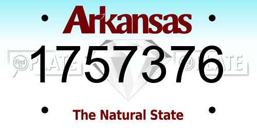 1757376 Arkansas License Plate